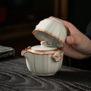 Ru Kiln Convenient Tea Cup Set One Pot One Cup Single Personal Tea Set