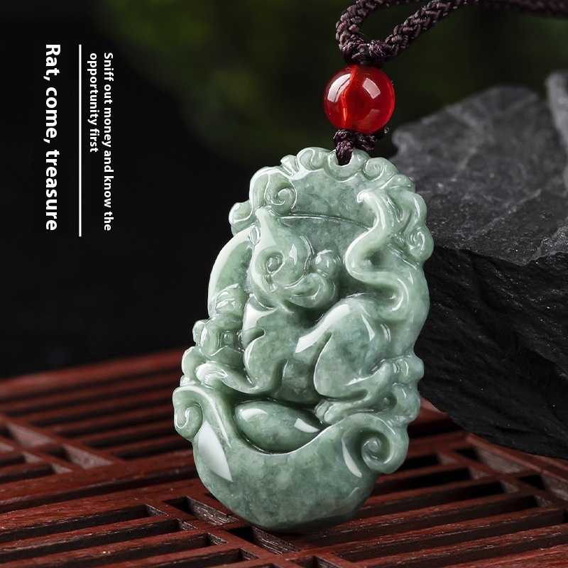Natural A Cargo Jade Zodiac Rat Ox Tiger Rabbit Dragon Snake Horse And Sheep Monkey Chicken Dog Pig Jade Pendant Ornaments Wholesale - Image 5