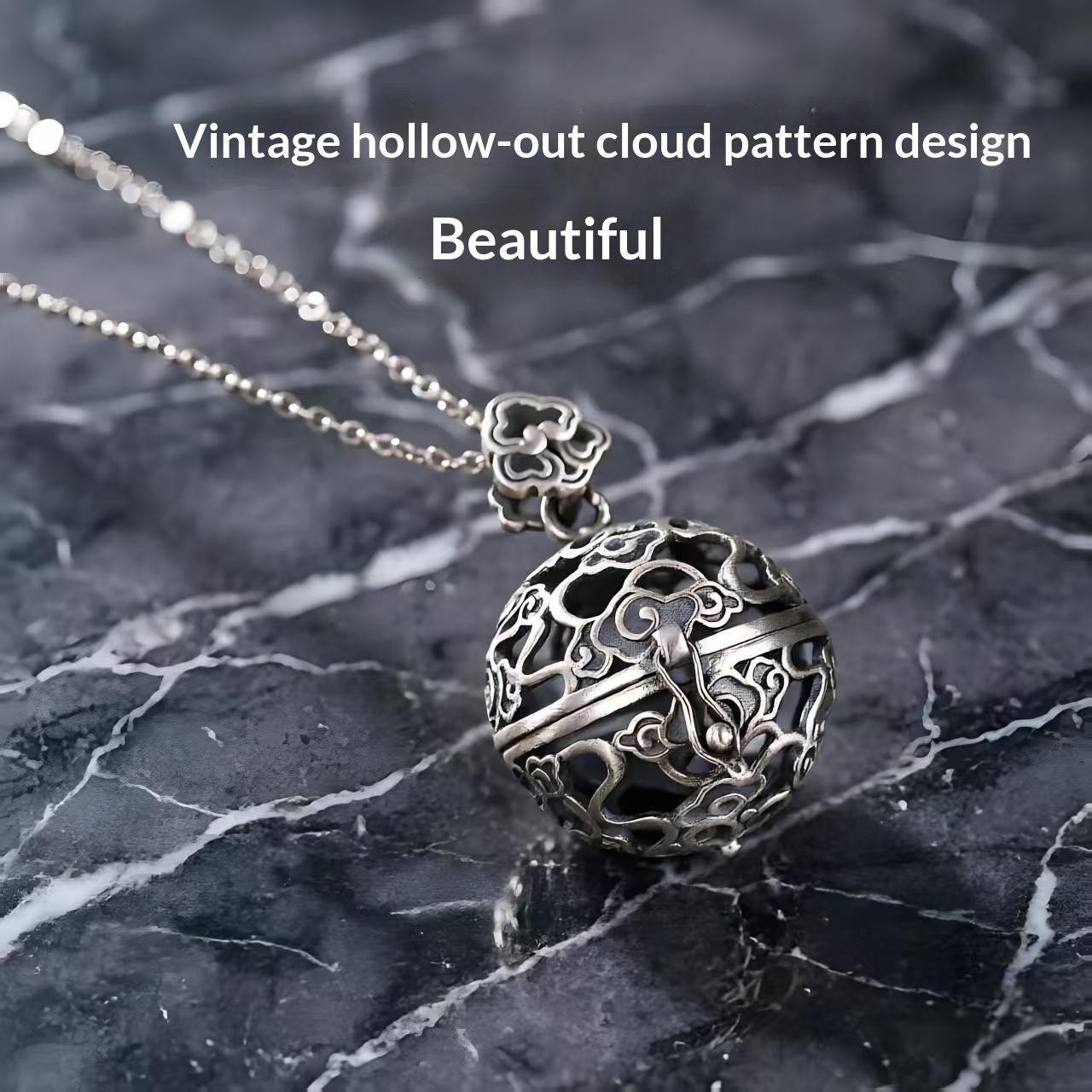Perfume Sachet Ball Pearl-plated Hollow Pendant - Image 4