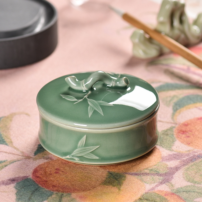 Multifunctional Calligraphy Brush Hot Pot Inkstone Ceramic - Image 4