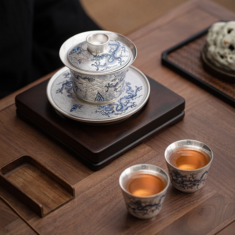 Product Ceramic Silvering Tureen Tea Brewing Bowl - Image 4