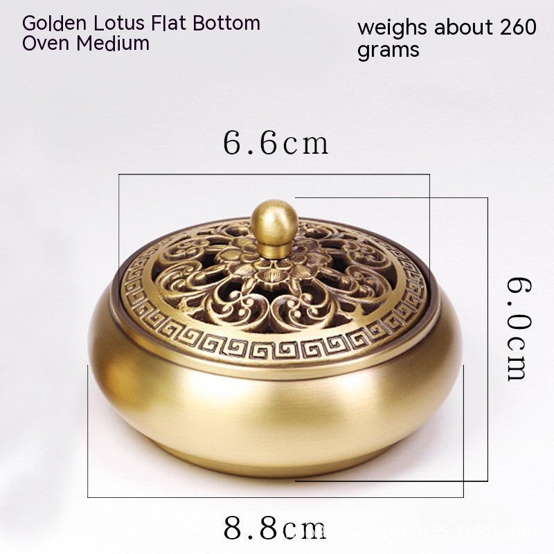 Three-legged Copper Incense Burner Pure Copper Antique Sandalwood Stove - Image 5