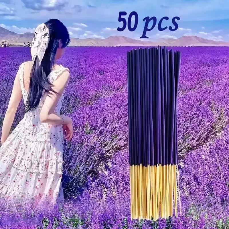 Creative Household Lavender Bamboo Stick Incense 22cm Aromatherapy Sticks - Image 5