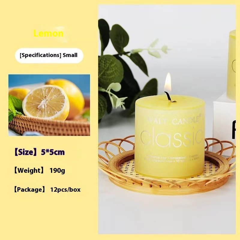 Cylindrical Color Aromatherapy Candle Brilliant Fragrance Candle Smokeless Candles - Image 2