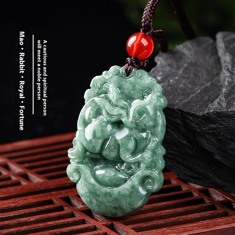 Natural A Cargo Jade Zodiac Rat Ox Tiger Rabbit Dragon Snake Horse And Sheep Monkey Chicken Dog Pig Jade Pendant Ornaments Wholesale - Image 3