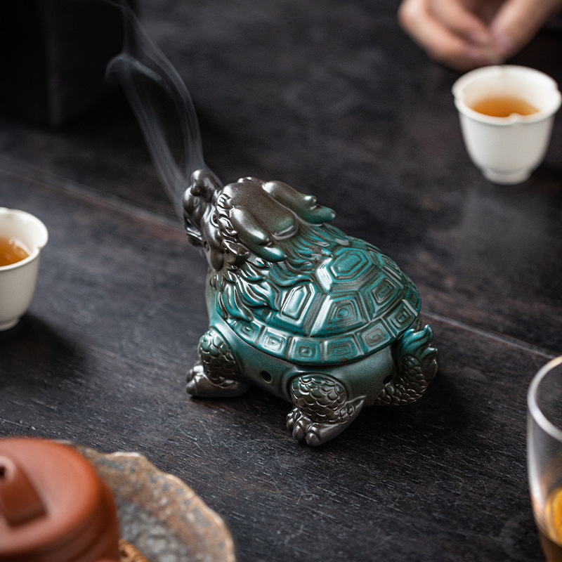 Dragon Turtle Ceramic Incense Coil Burner Tea Table Decoration Incense Ornaments - Image 5