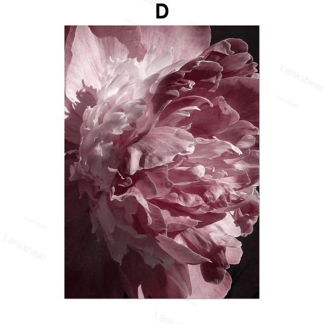 Peony Flower Wall Art Canvas Painting - Image 3