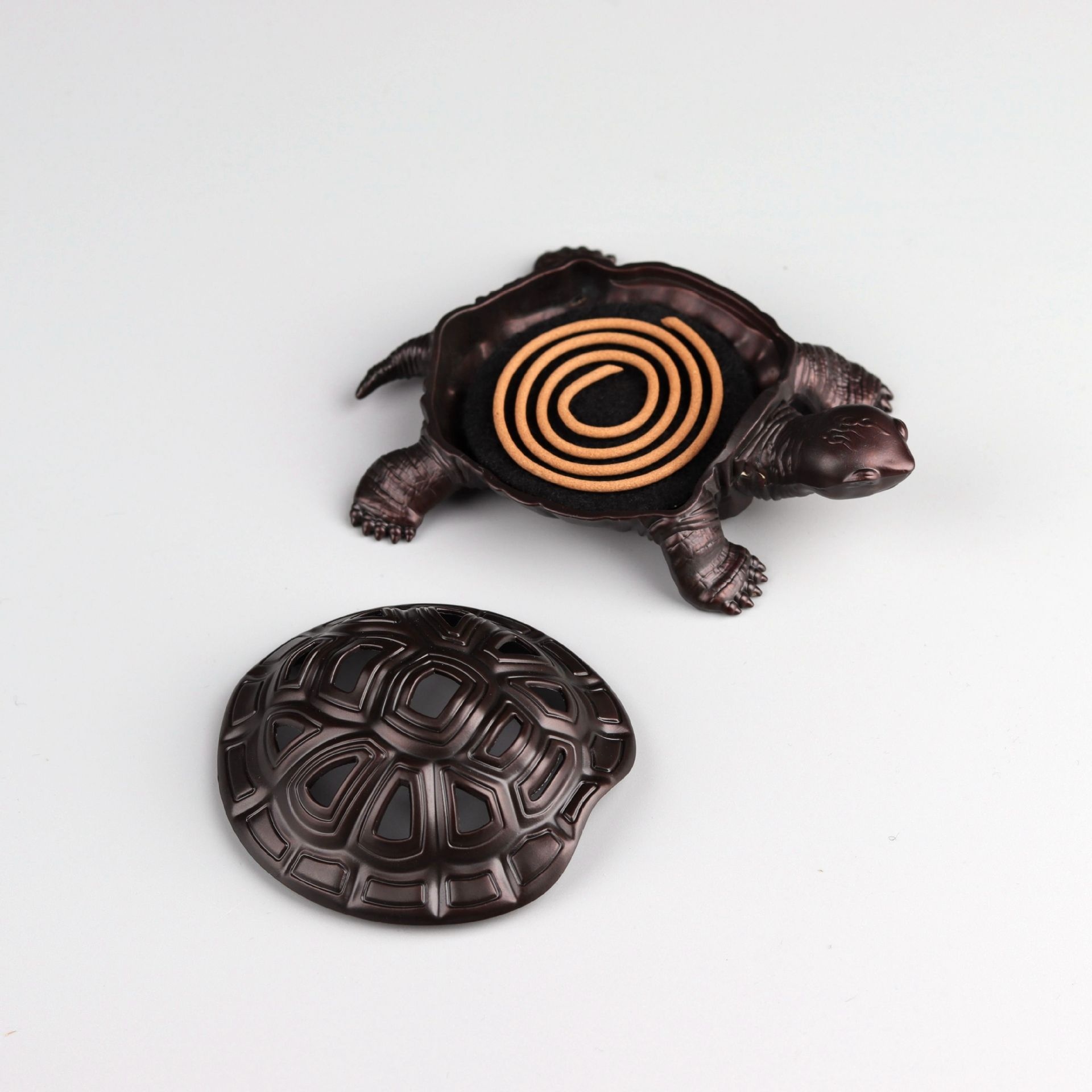 Antique Bronze Dragon Turtle Incense Burner - Image 4