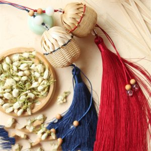 Bamboo Woven Sachet Bell DIY Handmade Material Bag Pendant