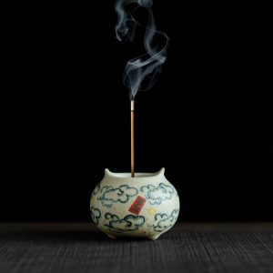 Blue And White Firestone Red Pure Hand Drawing Xiangyun Binaural Incense Burner Home