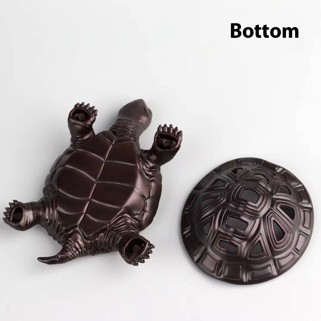 Antique Bronze Dragon Turtle Incense Burner - Image 3