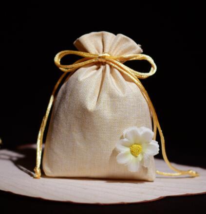 Simple Solid Color Polyester Cotton Sachet Bag - Image 3