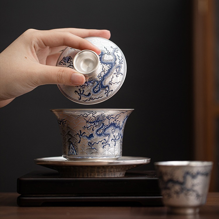 Product Ceramic Silvering Tureen Tea Brewing Bowl - Image 5
