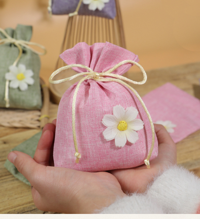 Simple Solid Color Polyester Cotton Sachet Bag - Image 9