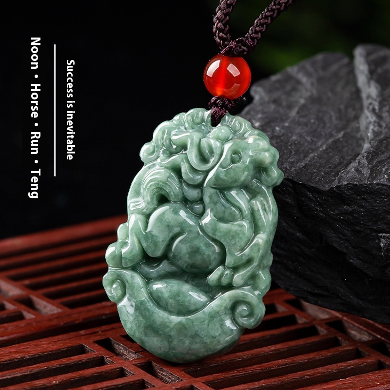 Natural A Cargo Jade Zodiac Rat Ox Tiger Rabbit Dragon Snake Horse And Sheep Monkey Chicken Dog Pig Jade Pendant Ornaments Wholesale - Image 4