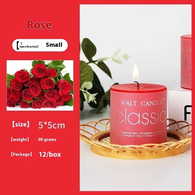 Cylindrical Color Aromatherapy Candle Brilliant Fragrance Candle Smokeless Candles - Image 4