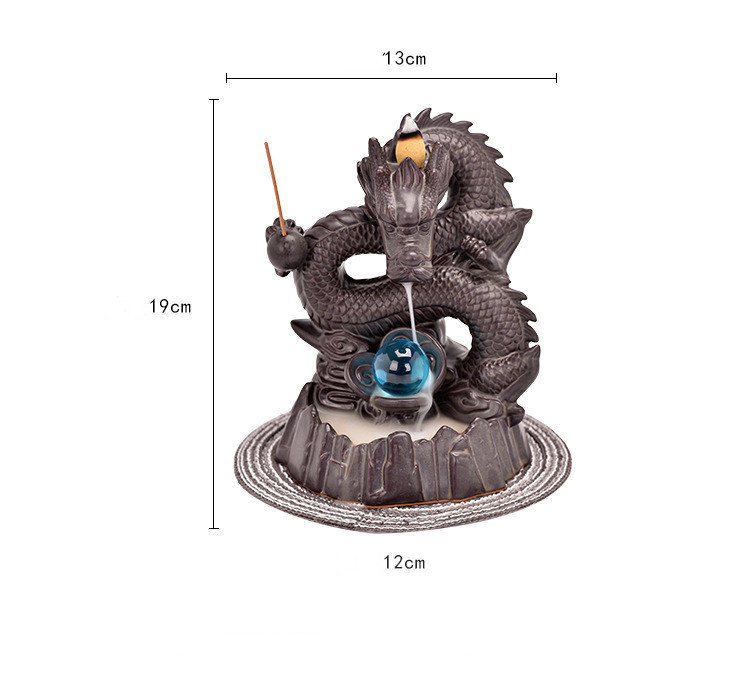 Zisha Dragon Backflow Incense Burner Tea Ceremony Zen Ornaments - Image 4