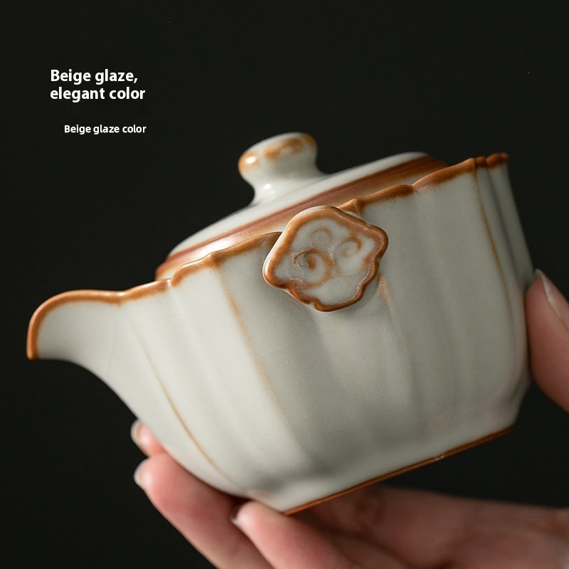 Ru Kiln Convenient Tea Cup Set One Pot One Cup Single Personal Tea Set - Image 6