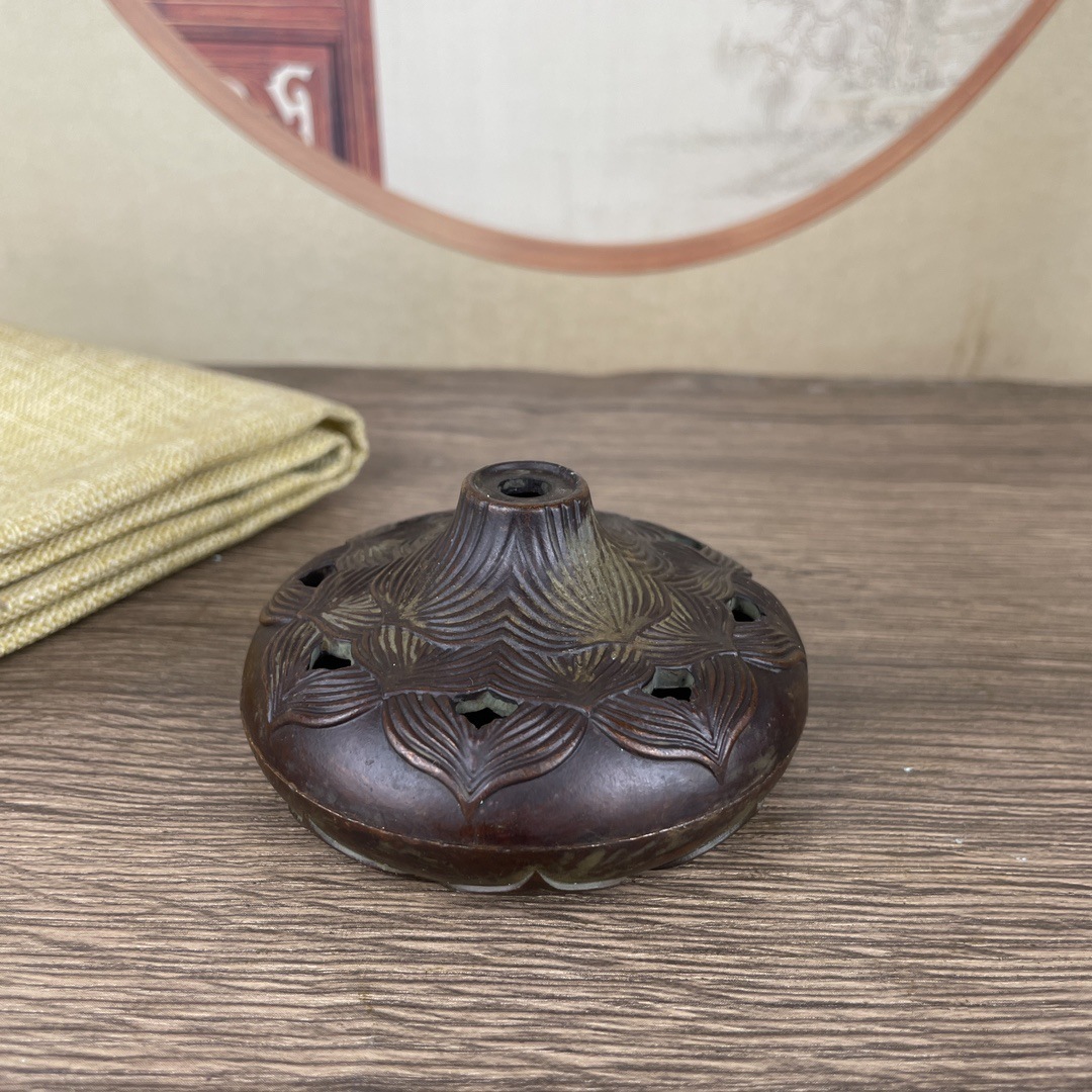 Vintage Brass Incense Burner Desktop Ornament Sandalwood Censer - Image 10